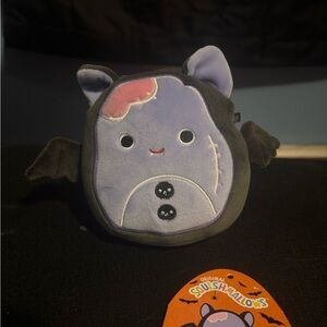 Squishmallows Bat Plush - Black and Lavender